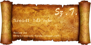Szeidl Tünde névjegykártya